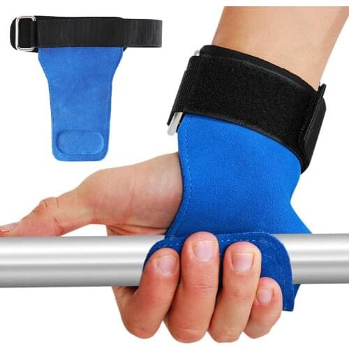 1Pair Anti-slip Body Building Gym Fitness Gloves Weight Lifting Grip Pads Deadlifts Workout Crossfit Mitten Palm Protection