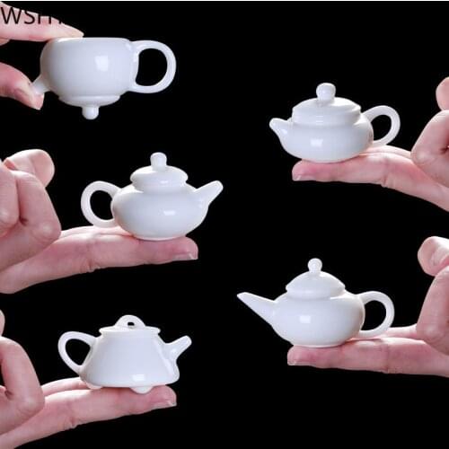 1PCS Chinese ceramics Tea pet Small Fingertip Pot tea Figurine Ornament Boutique oolong Tea Accessories home decoration