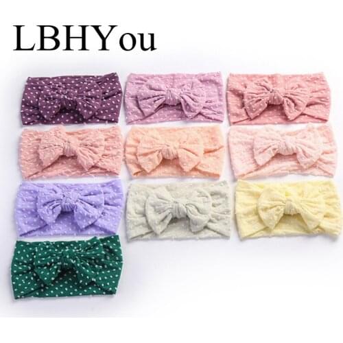 10pcs Baby Girls Patterned Shabby Knot Nylon Headbands,Super Soft Stretchy Wide Turban Headband,Toddler Bows Hair Accessories