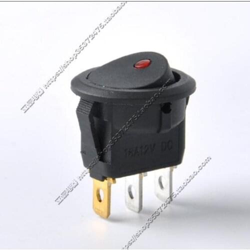 20pcs rocker switch Self-locking 16A/12V KCD1-101N-8 switch 3 pin 2 gear NO-OFF for power supply