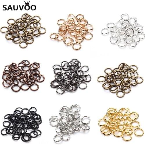 200pcs/lot 4mm 6mm Jump Ring Single Loop Open Jump Rings Split Rings for Jewelry Necklace Bracelet Chain Connector Findings F309