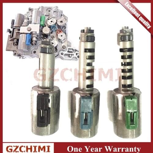 3 Pcs Tested Car Transmission Solenoid AF33-5 AW55-50SN AW55-51SN RE5F for Chevrolet Nissan Volvo