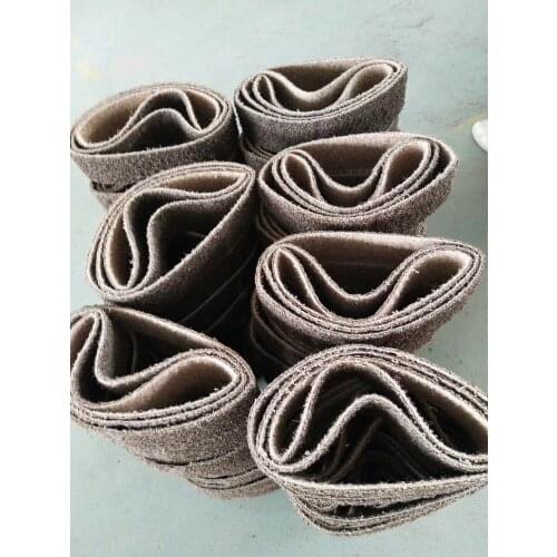4pcs 75*533mm Non-woven BBL Nylon Stretch-proof Abrasive Sanding Belt for stainless steel wood polishing deburring