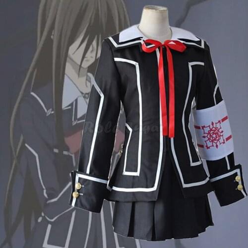 4pcs Anime Vampire Knight Souen Ruka / Kuran Yuki Cosplay Costume Halloween Party Women School Uniform Full Sets C104M290