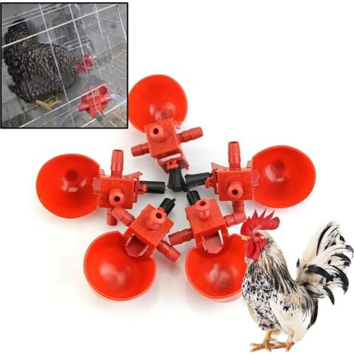 5Pcs Feed Automatic Bird Coop Poultry Chicken Fowl Drinker Water Drinking Cups