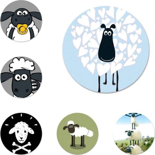 58mm sheep mutton cartoon Icons Pins Badge Decoration Brooches Metal Badges For Clothes Backpack Decoration