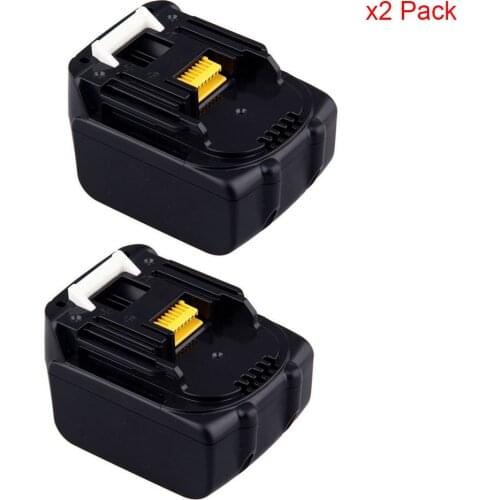 DVISI 2pcs/lot High Quality 14.4V 1500mAh Li-ion Power Tool Battery for Makita BL1415 194065-3 DA340DRF BDF343 Cordless Drill