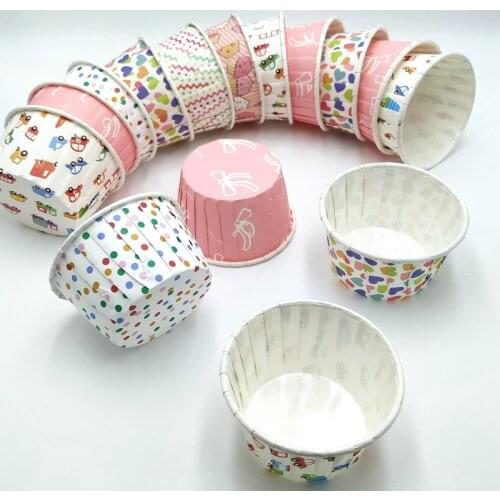 Aluminum Cups With Lids Party Paper Baking Cups No Smell, Cupcake Liners Disposable Paper Cups Yogurt Bowls Standard Baking Cups