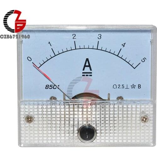 DC 5A 85C1 Analog Ammeter Current Meter Tester Detector Panel Gauge GB for Electric DIY
