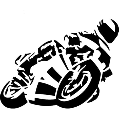 Personality Cool Car Sticker Biker on Board Auto Accessories Sunscreen PVC Decal for Motorcycle Passat B6 Lada Vesta,19cm*15cm