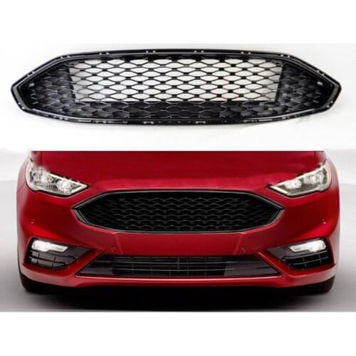 Car Racing Grill Perfect Fitment Black ABS Front Grille For Ford Mondeo Fusion 2017 2018 Upgrade Mustang Style