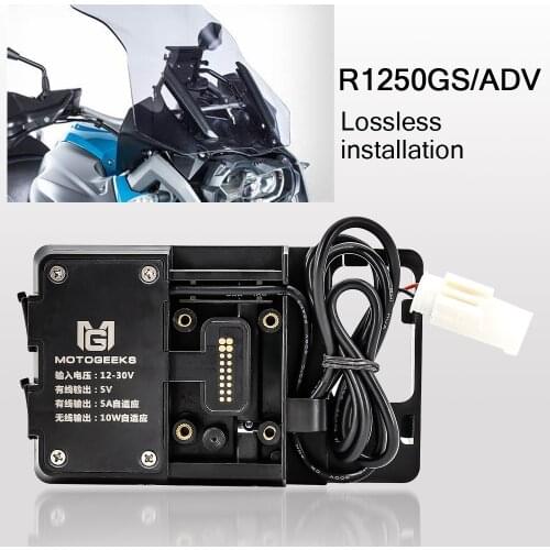 For BMW R1250GS Adventure R 1250 GS ADV Motorcycle wireless Charger Mobile Phone Holder Stand USB Navigation Bracket