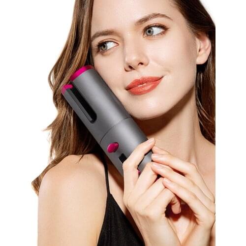 Hair Curler Cordless Automatic iron wireless Curling Iron USB Rechargeable Air Curler for Curls Waves LCD Display Ceramic Curly