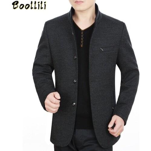 Boollili Casual Autumn Spring Jackets For Men Slim Plus Size 5XL Wind Breaker Mens Jackets And Coats Wool Bombers Homme Outwear
