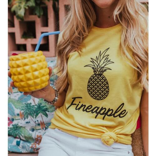 Fineapple 100% Cotton T-shirt Cute Women Short Sleeve Graphic Traveler Gift Tee Shirt Top Casual Summer Vacation Mode Tshirt