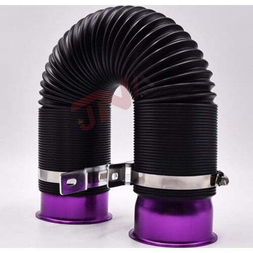 Car Engine Flexible Air Hose 3 Colors Air Intake Pipe Car Modification Air Filter Intake Aluminum Inlet Hose Tube
