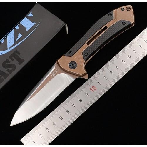 JUFULE New 0801 0801CF ball bearing Folding D2 Steel Carbon Fiber Camping Hunting Survival Kitchen Outdoor EDC Tool Knife