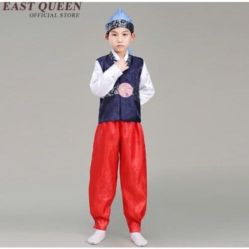 Two piece set traditional korean clothing for children children hanbok clothing boys korean traditional costumes AA3011 YQ