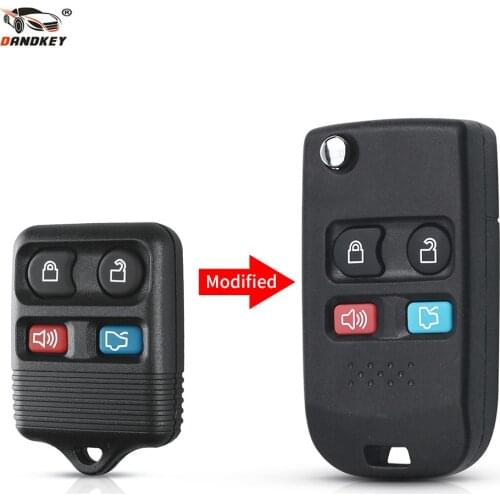 Dandkey 10pcs Modified Car Remote Key For Ford Focus Escape Mustang Excursion Expedition Explorer Replacement Flip Key Shell