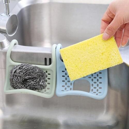 Creative Foldable Sink Sponge Rack Space Saving Anti-slip Trp Rubber Quick Drying Sink Sponge Holder For Kitchen