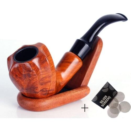 Classic Curve Resin Pipes Chimney Filter Smoking Pipe Tobacco Pipe Cigar Gifts Narguile Grinder Smoke Mouthpiece+Filter