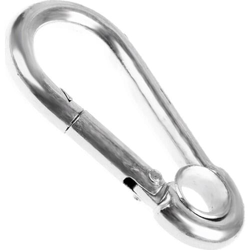 MagiDeal Durable Outdoor Climbing Stainless Steel Safety Hook Keychain Button Keyring Holder Carabiner Hiking Travel Kit Tools