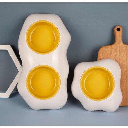 Bowl for cat with design Feeder slow food double bowl and drinkers Detachable raised Pet dishes cute bowl Cats accessories