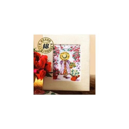 MT Cross stitch kit crazy150-6 cartoon [beautiful back] flower picking girl in childrens room