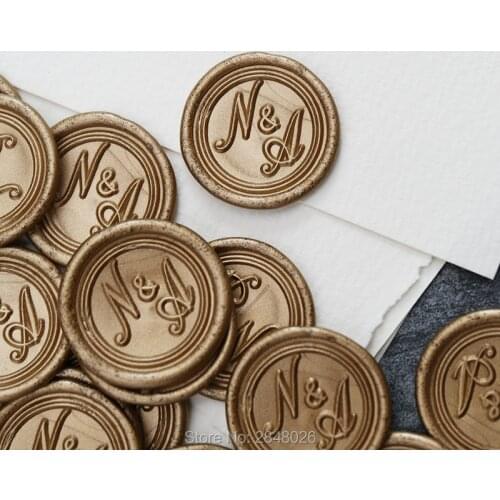 Custom Wedding TWO Initials WAX SEAL STICKER,wedding seal sticker,party wax seal sticker,Rustic wedding sticker