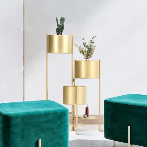 Nordic flower shelf storage rack living room flower pot indoor light luxury decoration simple single floor style flower rack