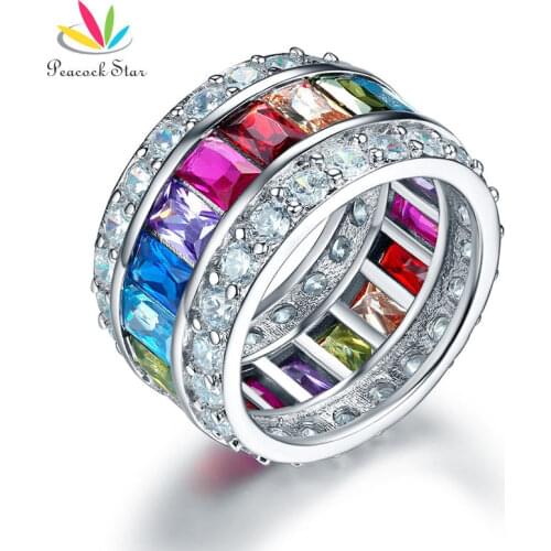 Peacock Star Women's Silver Rings