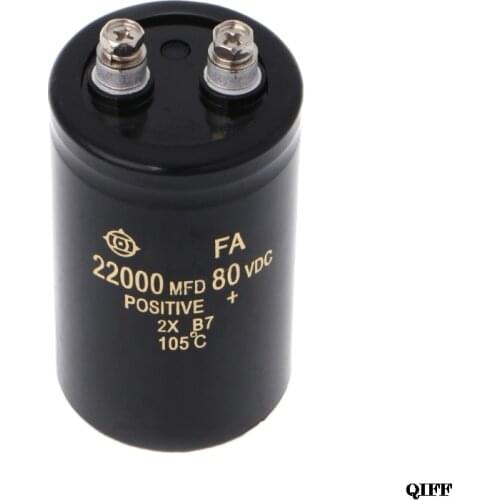 Drop Ship&Wholesale 22000uF 80V Electrolytic Screw Capacitor Audio Amp Power Supply 50x80mm APR28
