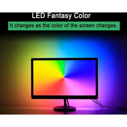 Dropship LED Strip Light Flexible Lamp 1/2/3/4/5M Tape Diode SMD DC5V Desk Screen TV Background Lighting USB Cable Inductive HOT