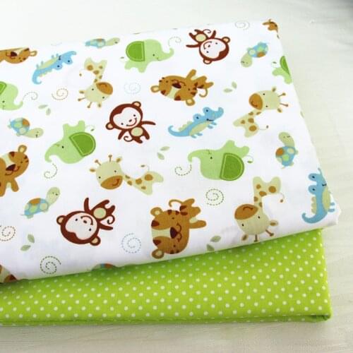 Printed Monkey 100% Cotton Twill Fabric Cloth For DIY Sewing Cushion Bed Sheet Quilting Fat Quarters Material For Baby&Child