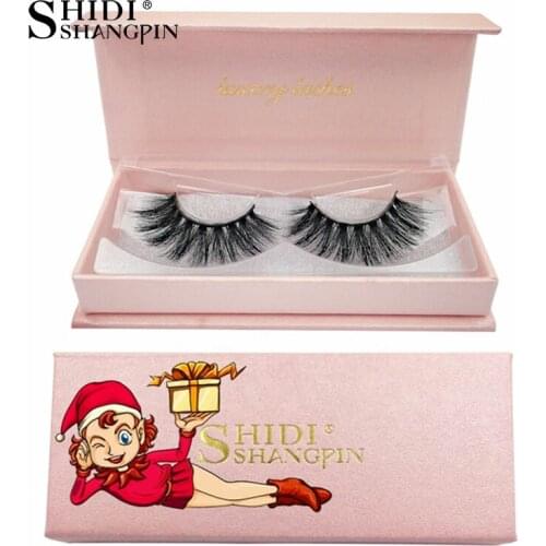 SHIDISHANGPIN 1 box 3d mink eyelashes natural long false eyelashes full strip lashes makeup tool mink 3d lashes Christmas gift