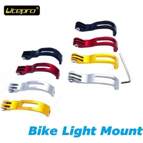 For Brompton Front Light Mount Road Bicycle Folding Bike Light Bracket Action Camera GoproCateye Light Mount