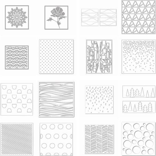 4 Mixed Shape Stencil for DIY Scrapbooking Album Photo Craft Fun Plastic Templates Decor DIY Paper Card New 6x6 inch