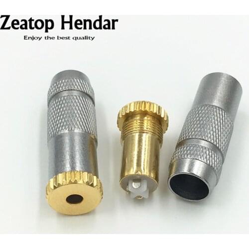 10Pcs Brass 2.5mm 4 Pole Female Jack Audio Connector Soldering DIY Mini Jack Silver