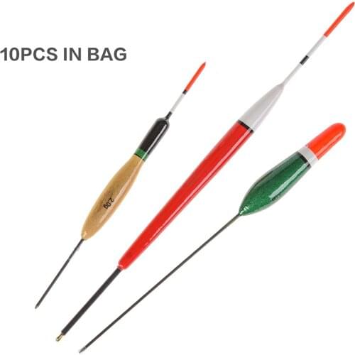 10pcs Bobber Cork Fir Float Vertical Pesca For Carp Fishing Float Fishing Tackle Wooden Buoy Fishing Float