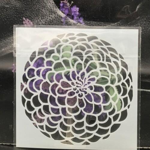 13cm Circle Flower Design 97 DIY Layering Stencils Wall Painting Scrapbook Coloring Embossing Album Decorative Card Template