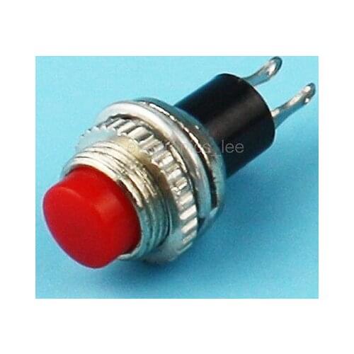 20pcs DS-314 10mm Switch Push Round Button No Lock Reset Copper Foot Red
