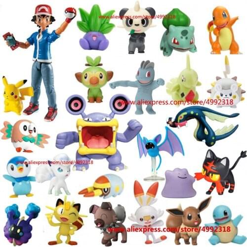 Anime Figures Sword Shield Lucario Zorua Machop Eelektross Totodile Cyndaquil Chikorita Yamper Tyranitar Pokemons Action Figures