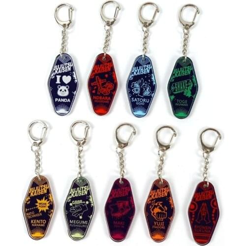 Anime Jujutsu Kaisen Cartoon Keychain Itadori Yuji Trendy Acrylic Key Chains Men Women Fashion Jewelry Keyring Accessories Gift