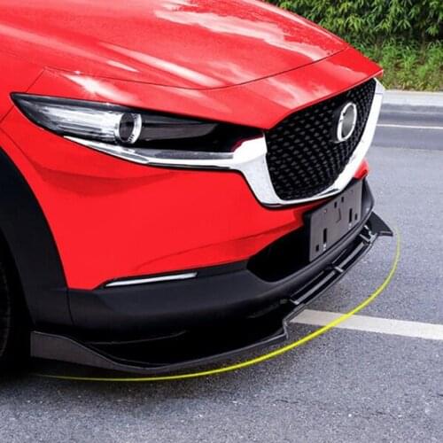 CEYUSOT FOR 2020 Mazda CX-30 Front Spoiler ABS Bumper Separator Decorative Cover Protection CX30 Body Kit Accessories 3PCS