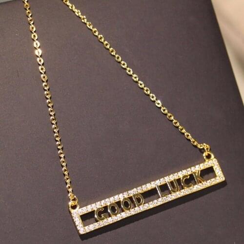 Choucong Hand made Lucky Lover Pendant Luxury Jewelry Yellow Gold Filled Pave AAA Cubic Zirconia CZ Women Necklace For Women