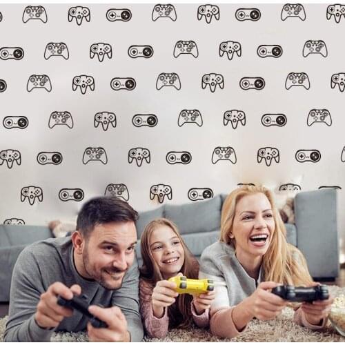 Video Game Joysticks Xbox Wall Sticker Playroom Kids Room Gaming Zone Gamepad Controller Ps Wall Decal Gameroom Vinyl Decor