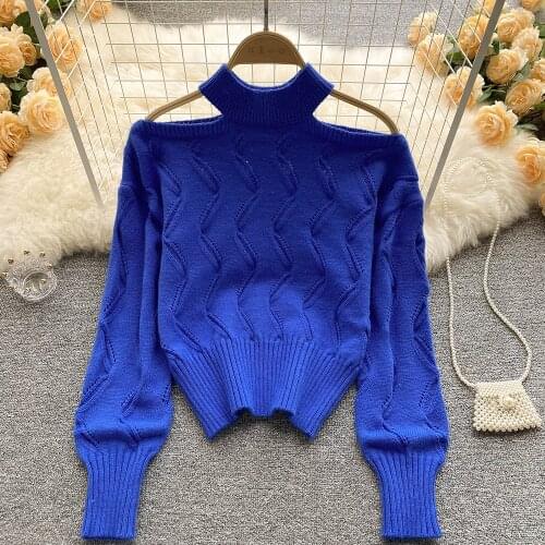 Женские пуловеры с открытыми плечами Foamlina China At AliExpress