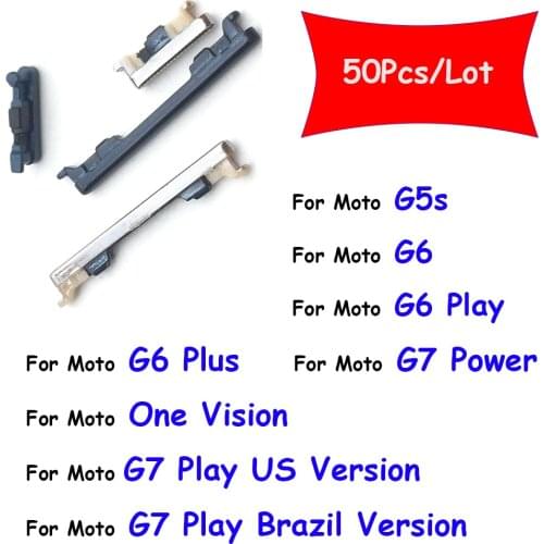50Pcs/Lots,For Moto G6 G7 / G6 G7 Play / G7 Power / G6 G7 Plus Play / One Vision / G5s Power Button Volume Flex Ribbon Cable