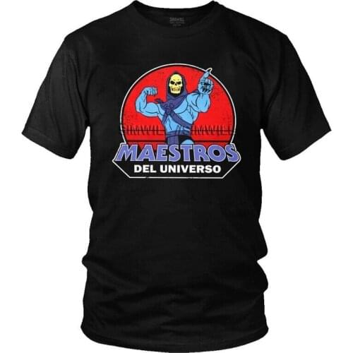 Cool Vintage He-Man Masters Of The Universe Skeletor T Shirt Men Short Sleeve Cotton T-shirt Leisure 80s Game Tee Graphic Tshirt