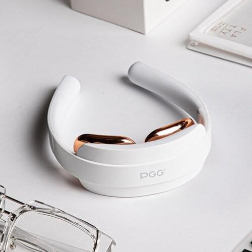 Electric Neck Massager Foldable Low Frequency Shoulder Pain Relief Pulse Infrared Heating Hot Compress Gel Paste Neck Massage